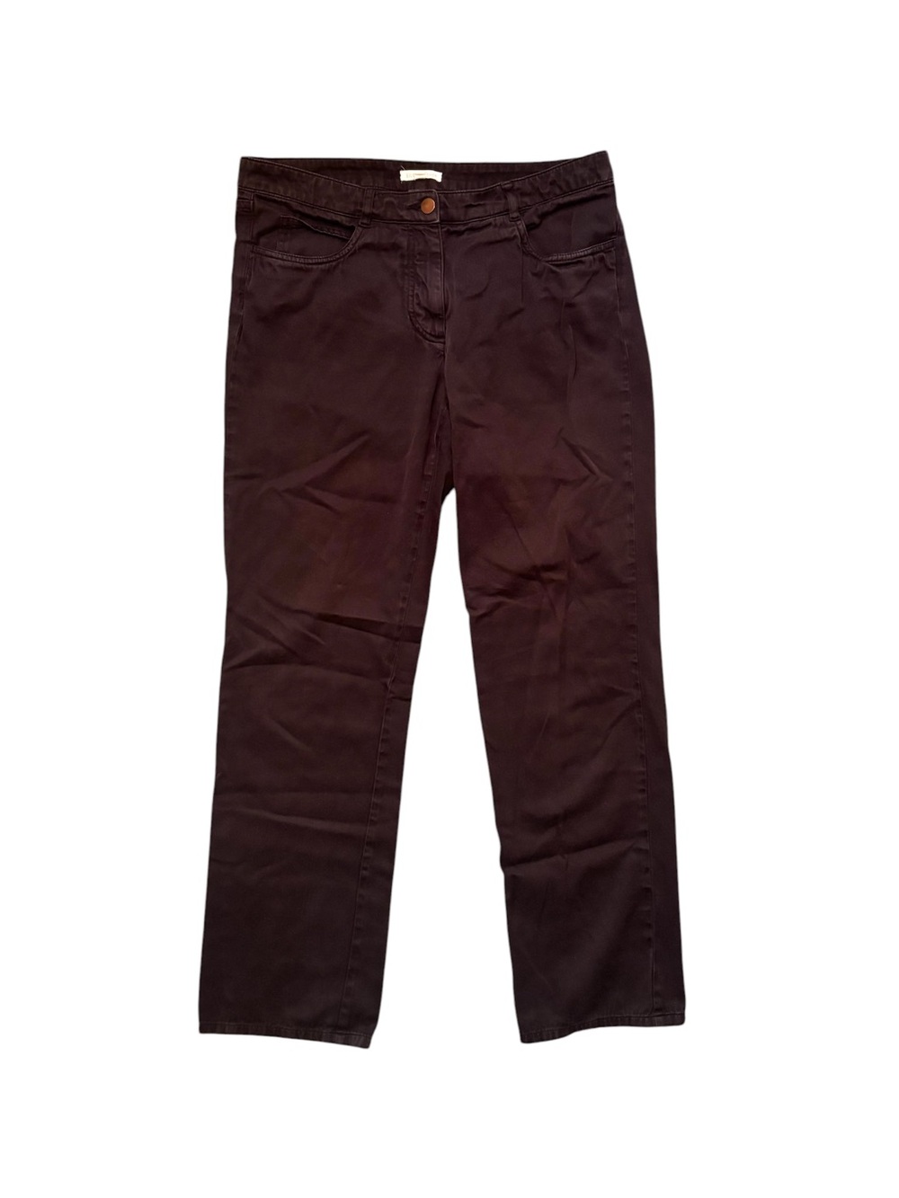 Eileen Fisher Maroon Ankle Pants Size S Minimalist